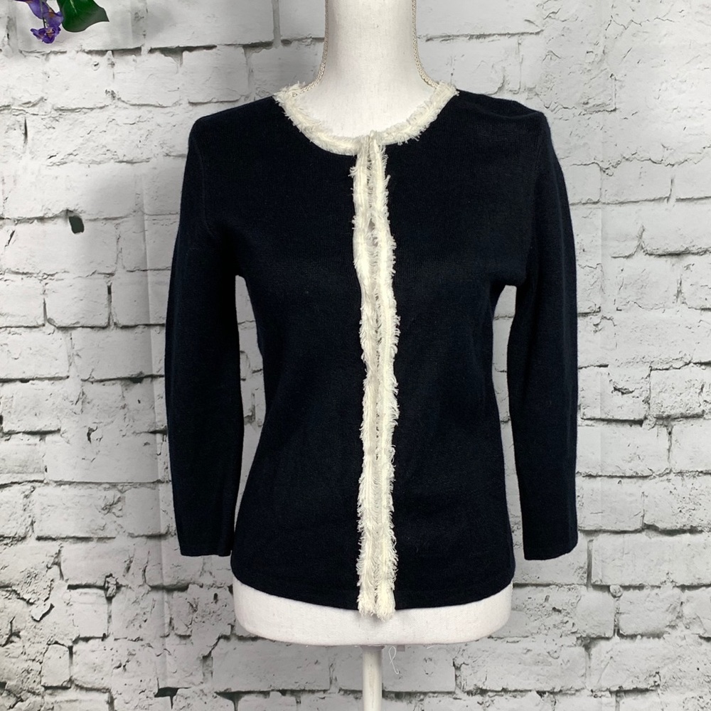 Crystal Kobe Women’s Black Cardigan Sweater